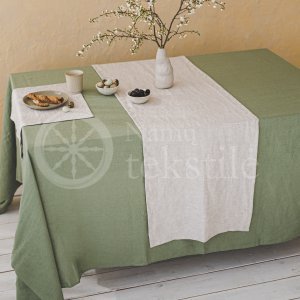 Stone Washed Linen Runner NATURAL